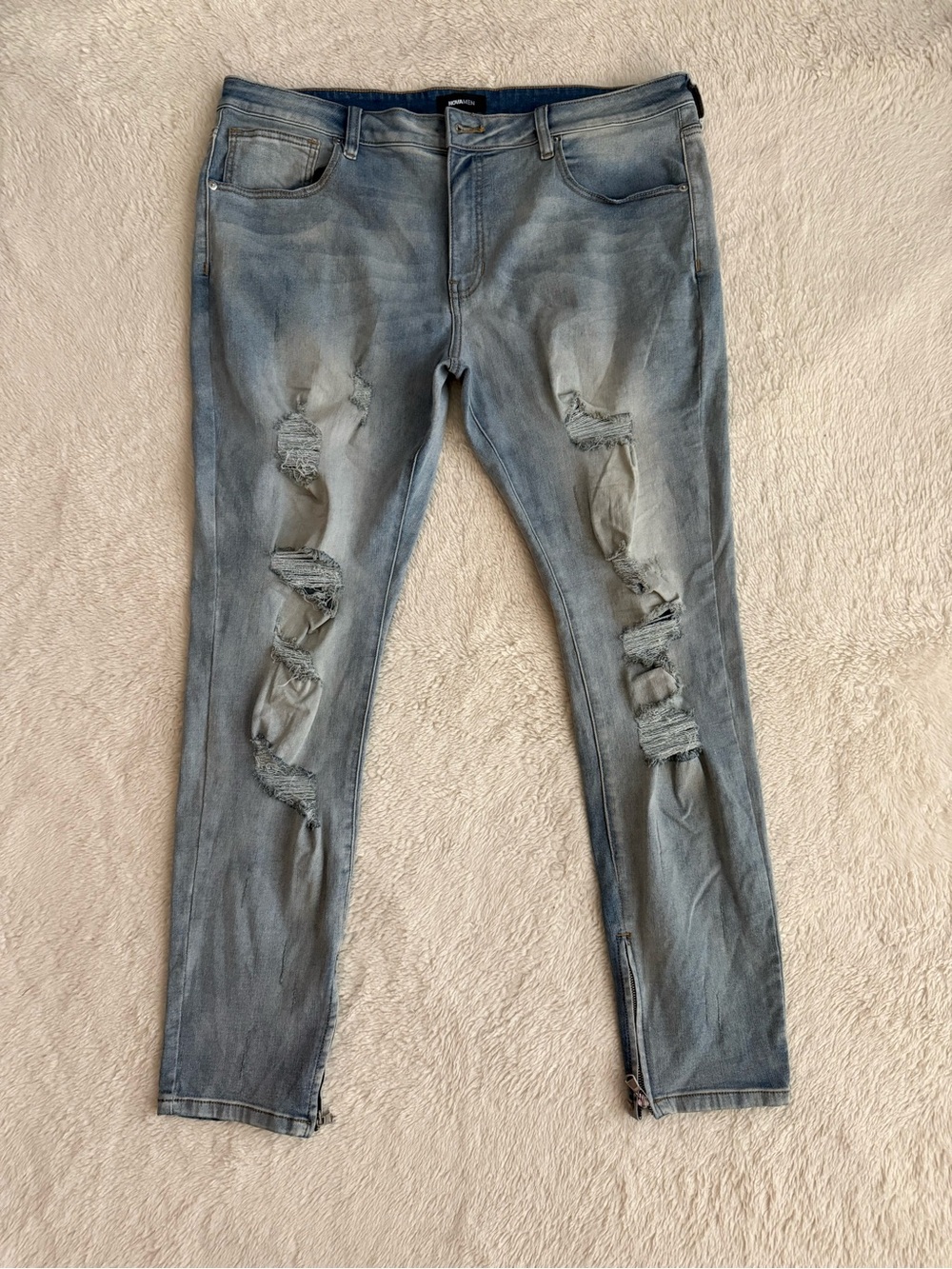 Men's Distressed Jeans, Nova Men, Fashion Nova, Size 38